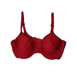 Wacoal‎ Bra 34C Womens Red Underwire Lace Trim Full Coverage 855213 Lingerie